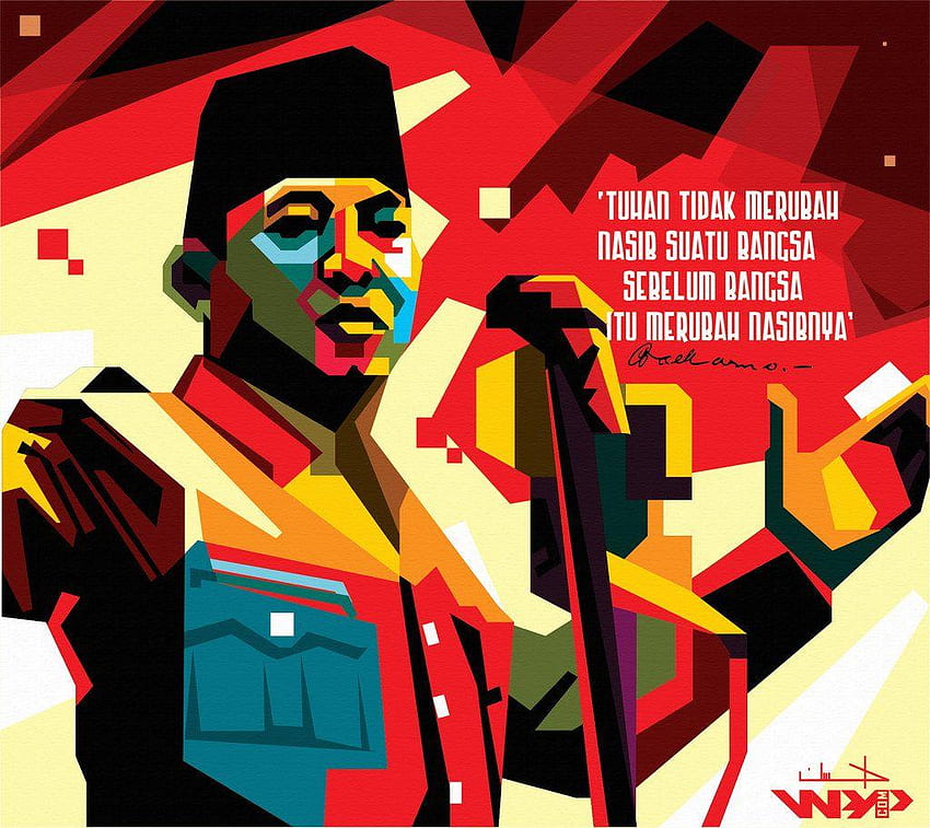 WPAP, Soekarno HD wallpaper