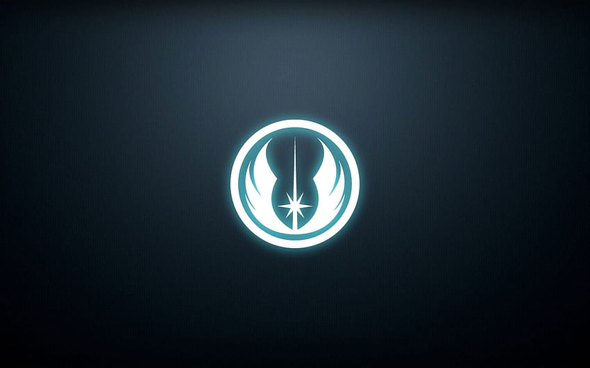 Logo nero e grigio, Star Wars, Jedi, minimalismo • For You For & Mobile, simbolo nero Sfondo HD
