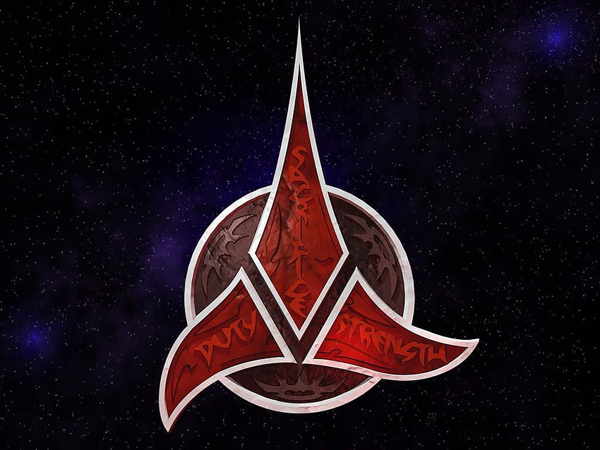 Kliknij, aby edytować — logo Star Trek Klingon, symbol gwiazdy Tapeta HD