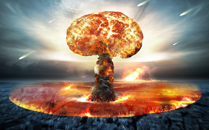 bomba nuclear, explosión de bomba fondo de pantalla