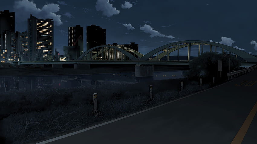พื้นหลังถนน Dark City - พื้นหลังอะนิเมะ Dark Street - , Anime Street Night วอลล์เปเปอร์ HD