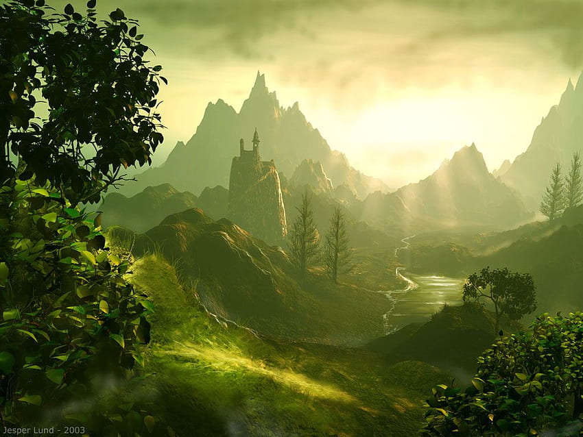 Fantasy Land Background - Musique celtique - -, Forêt celtique Fond d'écran HD