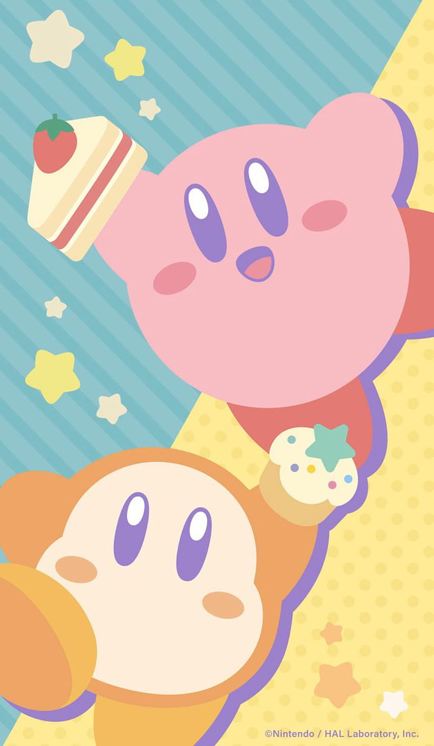 Team Kirby & The Forgotten Land - Сладък Kirby и Waddle Dee Birtay от Nintendo! HD тапет за телефон