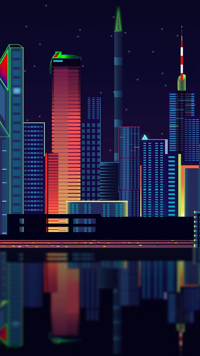 city, vector, panorama samsung galaxy mini s3, s5, neo, alpha, sony xperia compact z1, z2, z3, asus zenfone background HD phone wallpaper