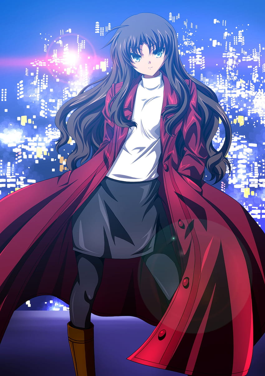 Tohsaka Rin (Rin Tohsaka) - Nasib Tetap Malam Anime wallpaper ponsel HD