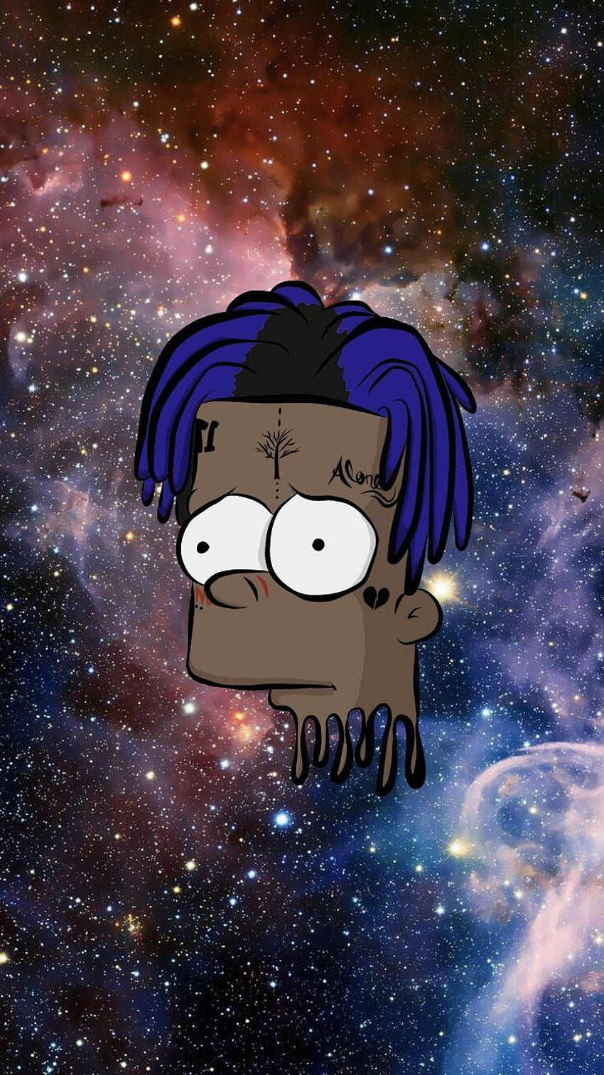 Bart Simpson as Xxxtentacion, Rapper Cartoon HD phone wallpaper