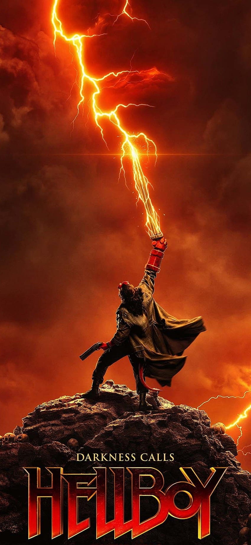 Hellboy (2019)、ファンタジー映画、剣 HD電話の壁紙