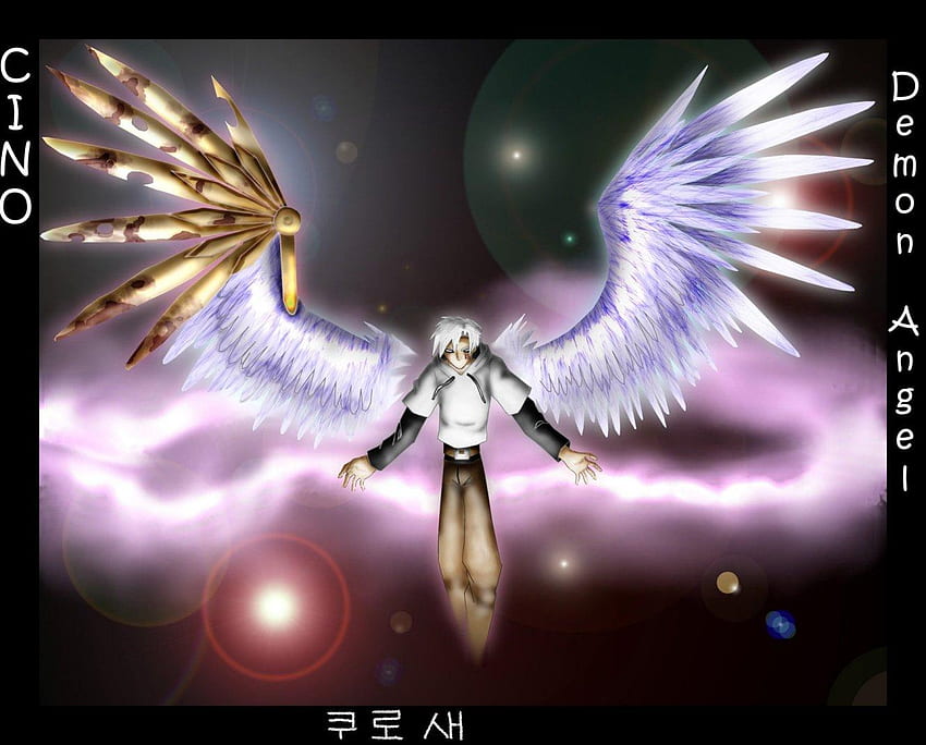 Pół Anioł Pół Demon. Anioł, smutny anioł i tło anioła, Anime Demon Boy Tapeta HD