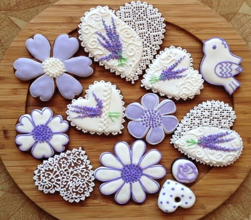 Purple Sugar Cookies, Abstract, Sugar, Cookies, Purple HD wallpaper