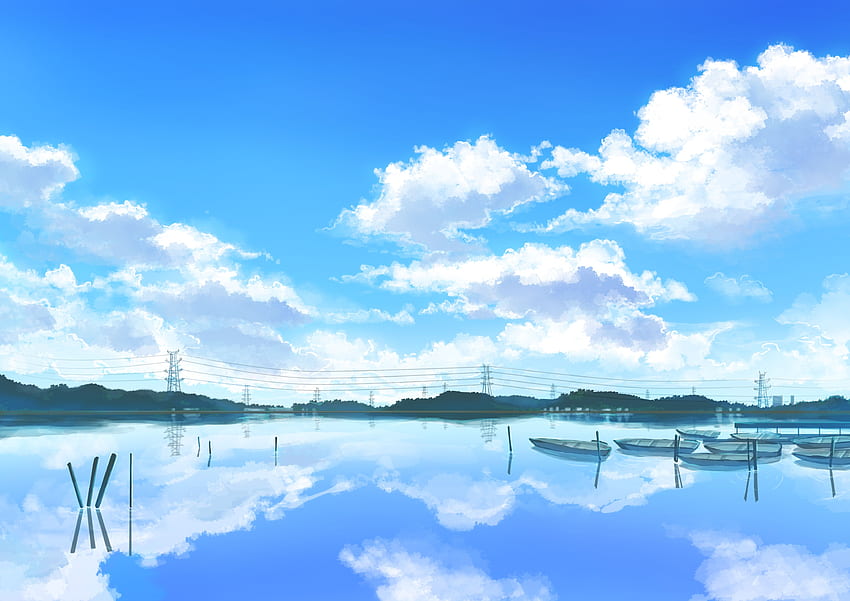 Pemandangan Anime - Pemandangan Anime Tanpa Hak Cipta, Anime Lake Wallpaper HD