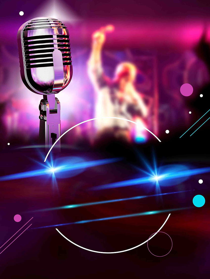 A Cool Red Bar Karaoke Party Firmenevents Mikrofon di HD-Handy-Hintergrundbild