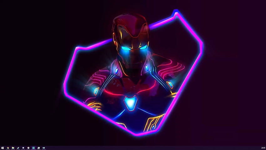 I animated a pretty cool looking Neon IronMan (Source & Link in comments). : marvelstudios, Rip Iron Man HD wallpaper