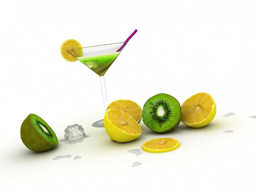 Fresh Cocktail, cool, fruit, colours, refreshing HD wallpaper