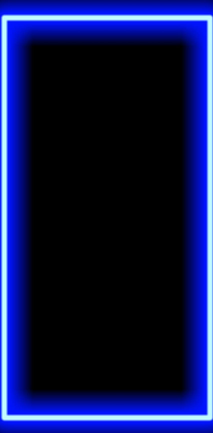 Neon Blue Frame HD phone wallpaper