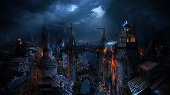 dark fantasy village