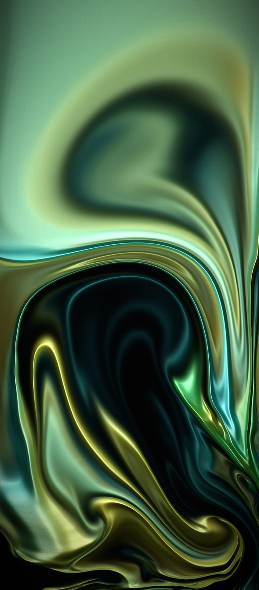 Gewürznelke, grün, flüssig, fließend, abstrakt, fließend HD-Handy-Hintergrundbild