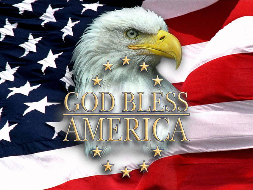 Drapeau américain Pygargue à tête blanche Good Bless Amerika For Mobile, Dark American Flag Fond d'écran HD