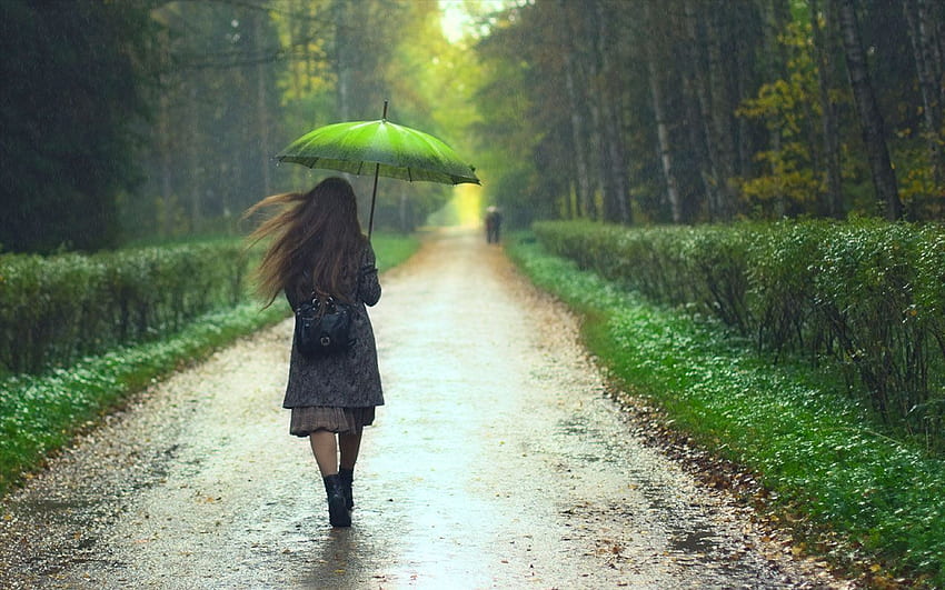 Kerala Background - Girls Walking In Rain - & Background HD wallpaper