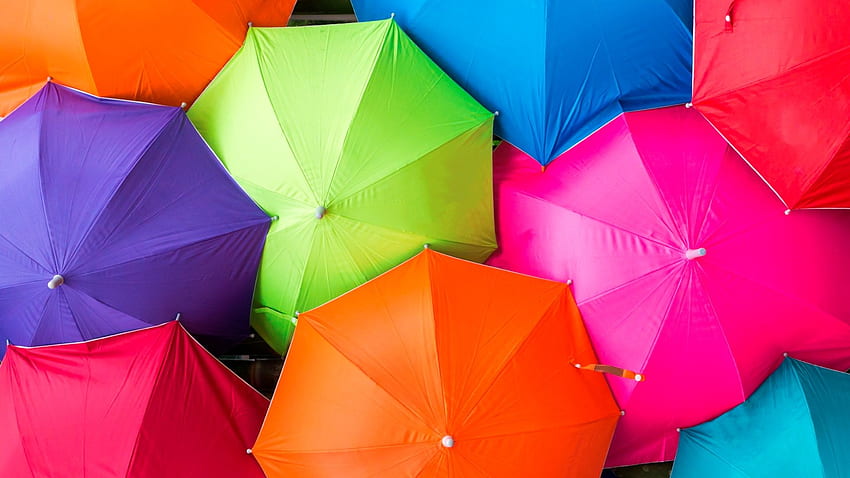 Colorful Umbrellas . Background . HD wallpaper