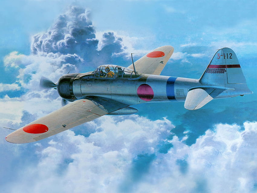 япония втора световна война нула mitsubishi самолет военни военни, японски WW2 HD тапет