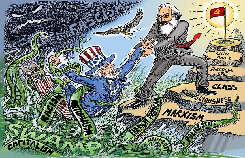 Amerika Kalah, Amerika, Marxis, Takut, Benci, Paman Sam Wallpaper HD