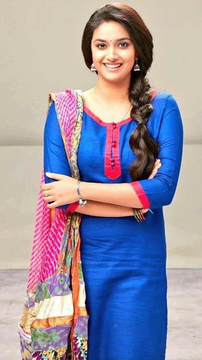 Keerthi Suresh, Blue Dress HD phone wallpaper | Pxfuel