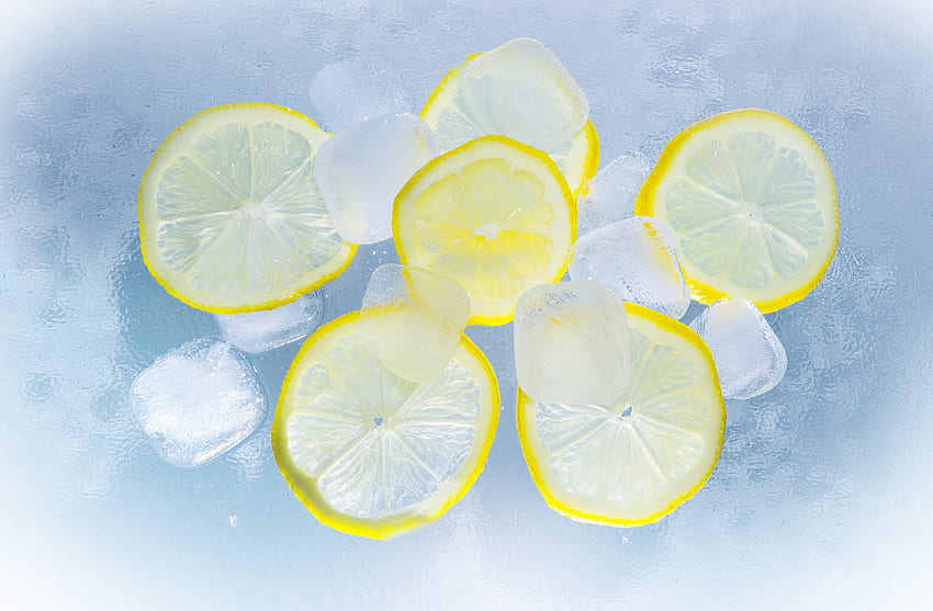 Zitronen, Lebensmittel, Eis, Zitrusfrüchte HD-Hintergrundbild
