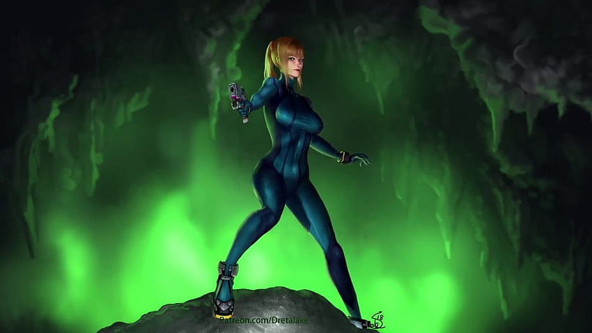 Arte animada do fã de Metroid samus aran transform papel de parede HD