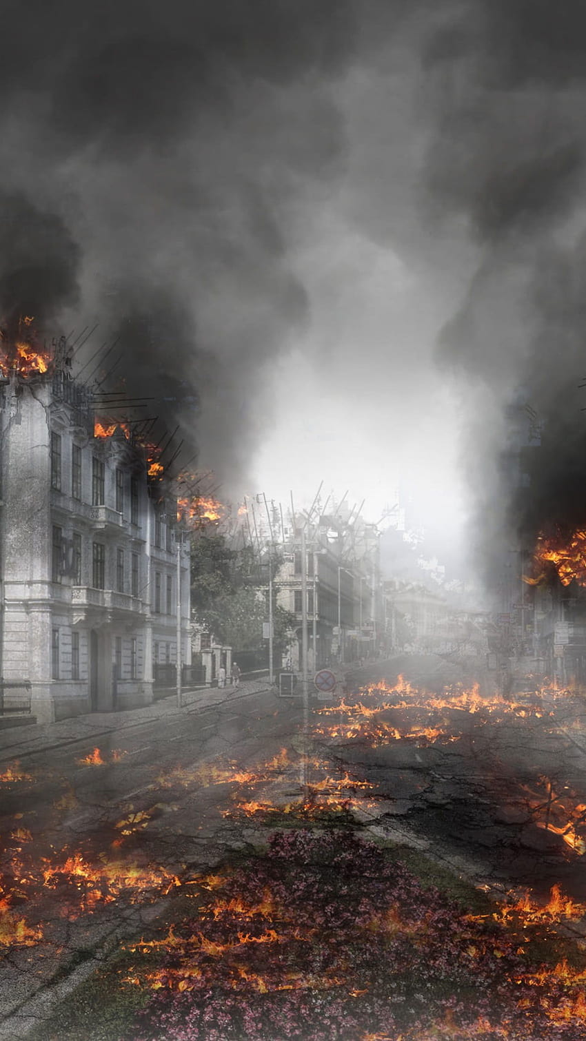 Burned Down City, Armageddon, Destruction • For You, Armageddon iPhone HD phone wallpaper