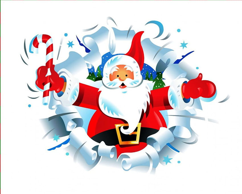 Have a Merry Jolly Christmas, メリー, クリスマス, サンタクロース, サプライズ, キャンディケイン 高画質の壁紙