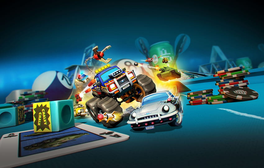 Car, Game, Tank, Casino, Micro Machines - Nintendo Switch Micro Machines, 3D Casino HD wallpaper