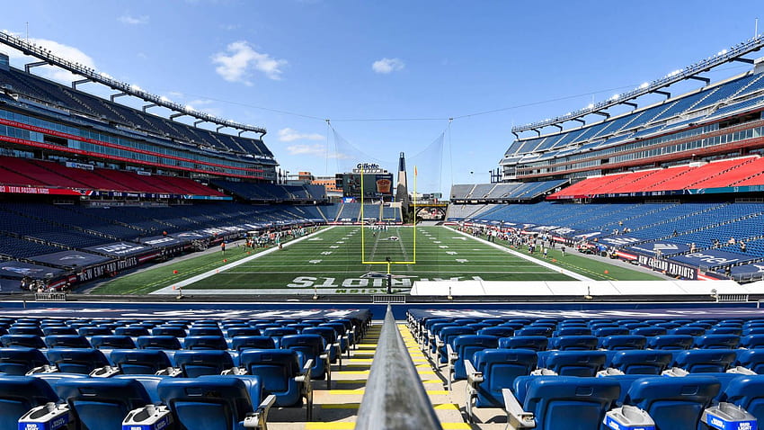 Gillette Stadium has social distancing markers set up for possible return of fans HD wallpaper