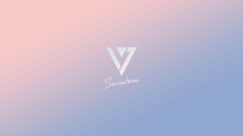 Logotipo de Seventeen, cuarzo rosa y serenidad fondo de pantalla