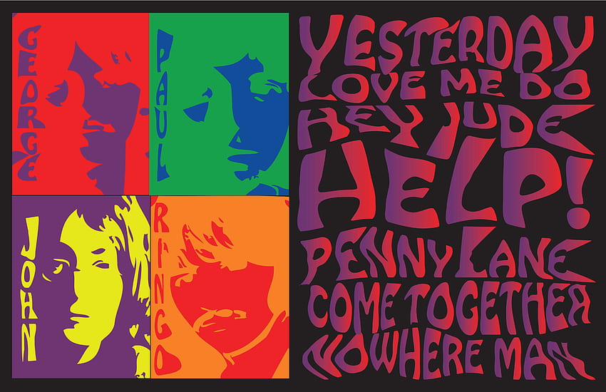 psychedelic, Beatles / and Mobile Background, The Beatles Psychedelic HD wallpaper