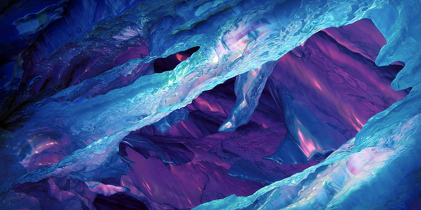 水晶の洞窟 高画質の壁紙