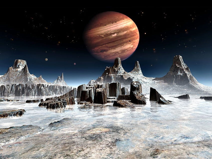 Könnte es Leben auf dem Jupitermond Europa geben? - Hauptbuch der Großen Seen HD-Hintergrundbild