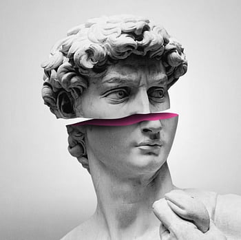 Contemporary Minimal Collage Wallpaper. Antique Statue Male. Back in 90s  Party Style. Gaming, Error. Zine and Vapor Wave Cuture Stock Illustration -  Illustration of antique, abstract: 231824501