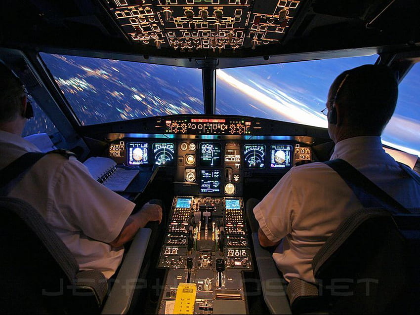 Cabina di pilotaggio dell'aeromobile, cabina dell'aeroplano Sfondo HD