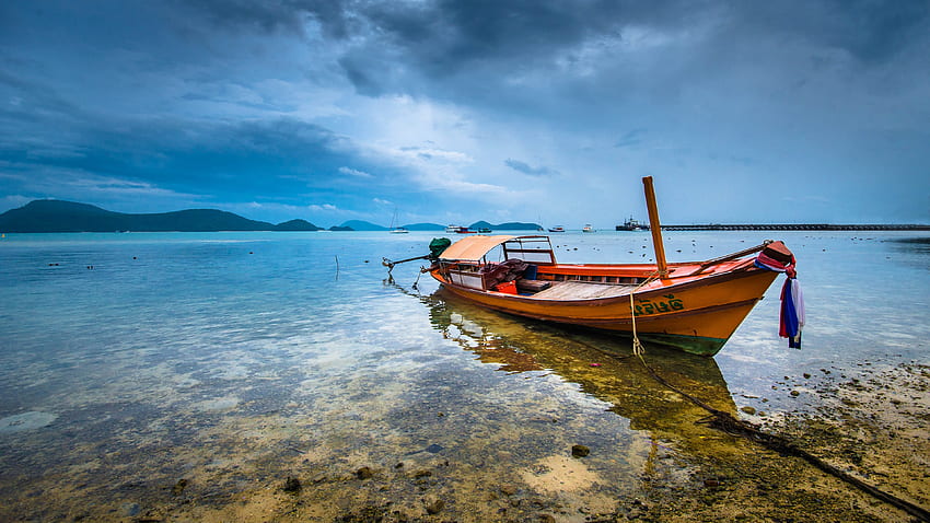 perahu, Pemandangan, Thailand, Laut / dan Latar Belakang Seluler, Laut Thailand Wallpaper HD