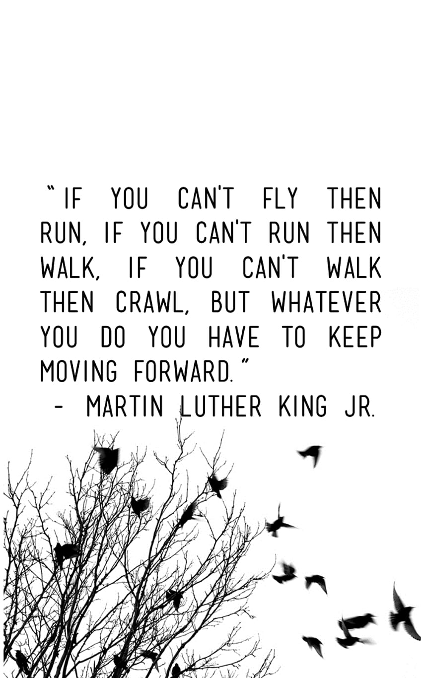 January: “If you can't fly then run, if you can't run then walk, Martin Luther King Jr. HD phone wallpaper