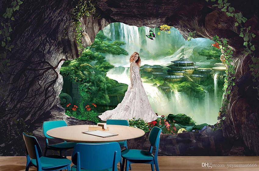 Magic Wonderland Forest 3D Landscape Hotel Living Room, Belarus Scenery HD wallpaper