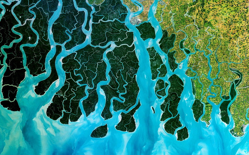 aerial View, Nature, Bangladesh, Ganges, River, Water, Landscape HD wallpaper