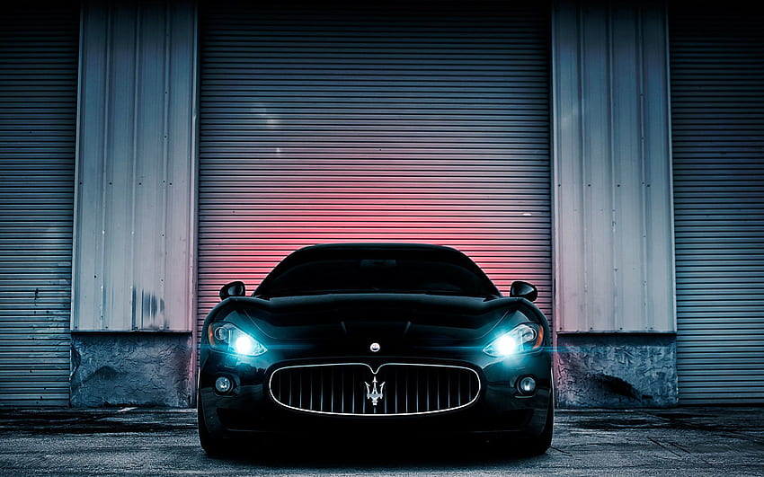 Maserati, Cars, Lights, Car, Wall, Headlights HD wallpaper