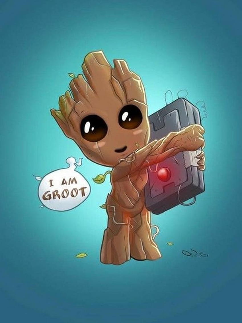 Baby Groot за Android, АЗ СЪМ Groot HD тапет за телефон