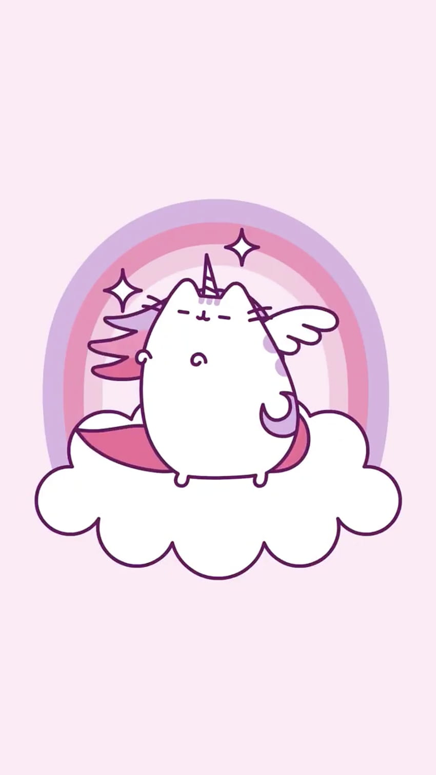 Kucing Pusheen Unicorn Lucu, Pusheen Merah Muda wallpaper ponsel HD