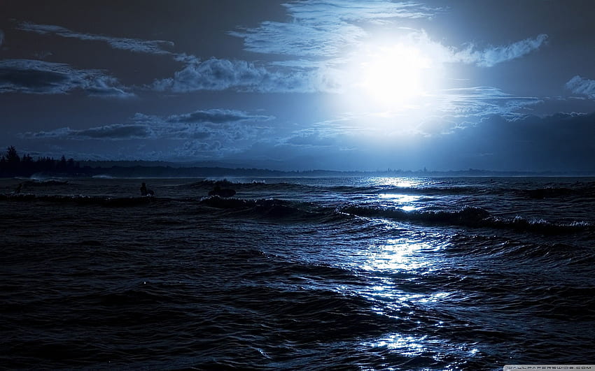 Moon Over The Sea ❤ for Ultra TV、Ocean Moon 高画質の壁紙