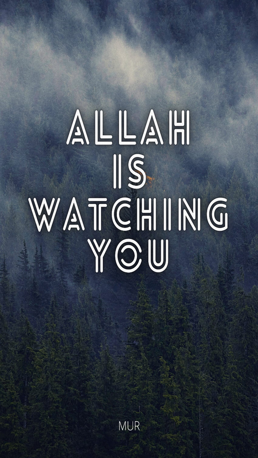 Аллах те наблюдава, ислям, ислям, мур HD тапет за телефон