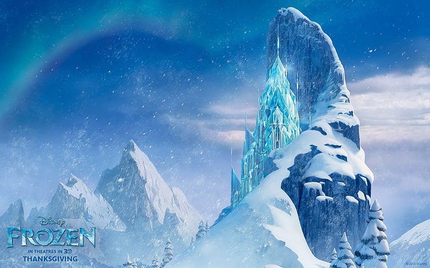 ディズニーのアナと雪の女王の氷の城 高画質の壁紙