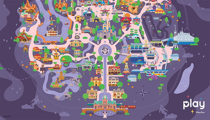 Play Disney Parks Celebrates Halloween With New, Disney Pattern HD wallpaper