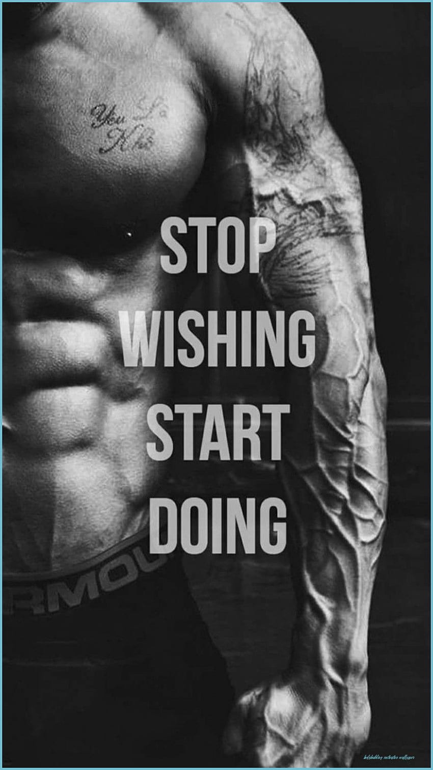 Спрете да желаете, започнете да правите фитнес, Мотивация за фитнес - Мотивация за бодибилдинг, Домашна фитнес зала HD тапет за телефон